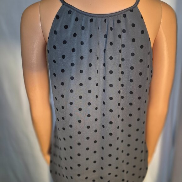 Express sleeveless top w/ keyhole back, Grey with black dots in size small - Picture 11 of 14